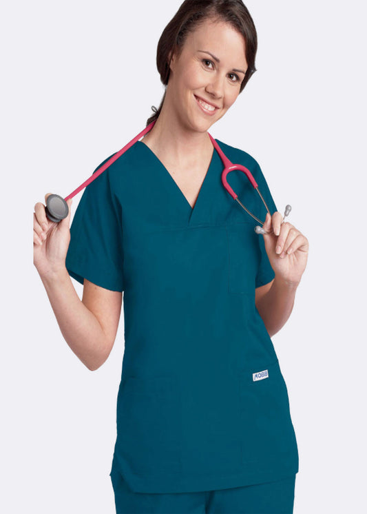 308T 3 Pocket V-Neck Scrub Top