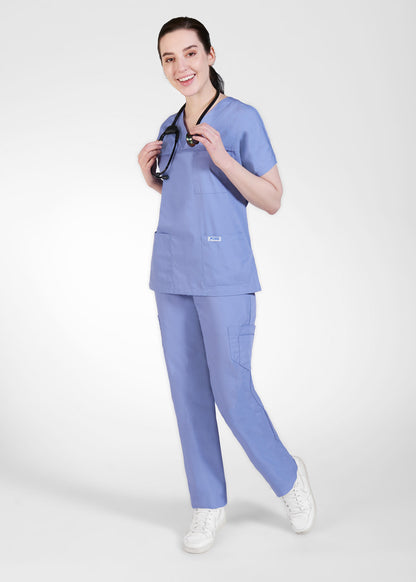 308T 3 Pocket V-Neck Scrub Top