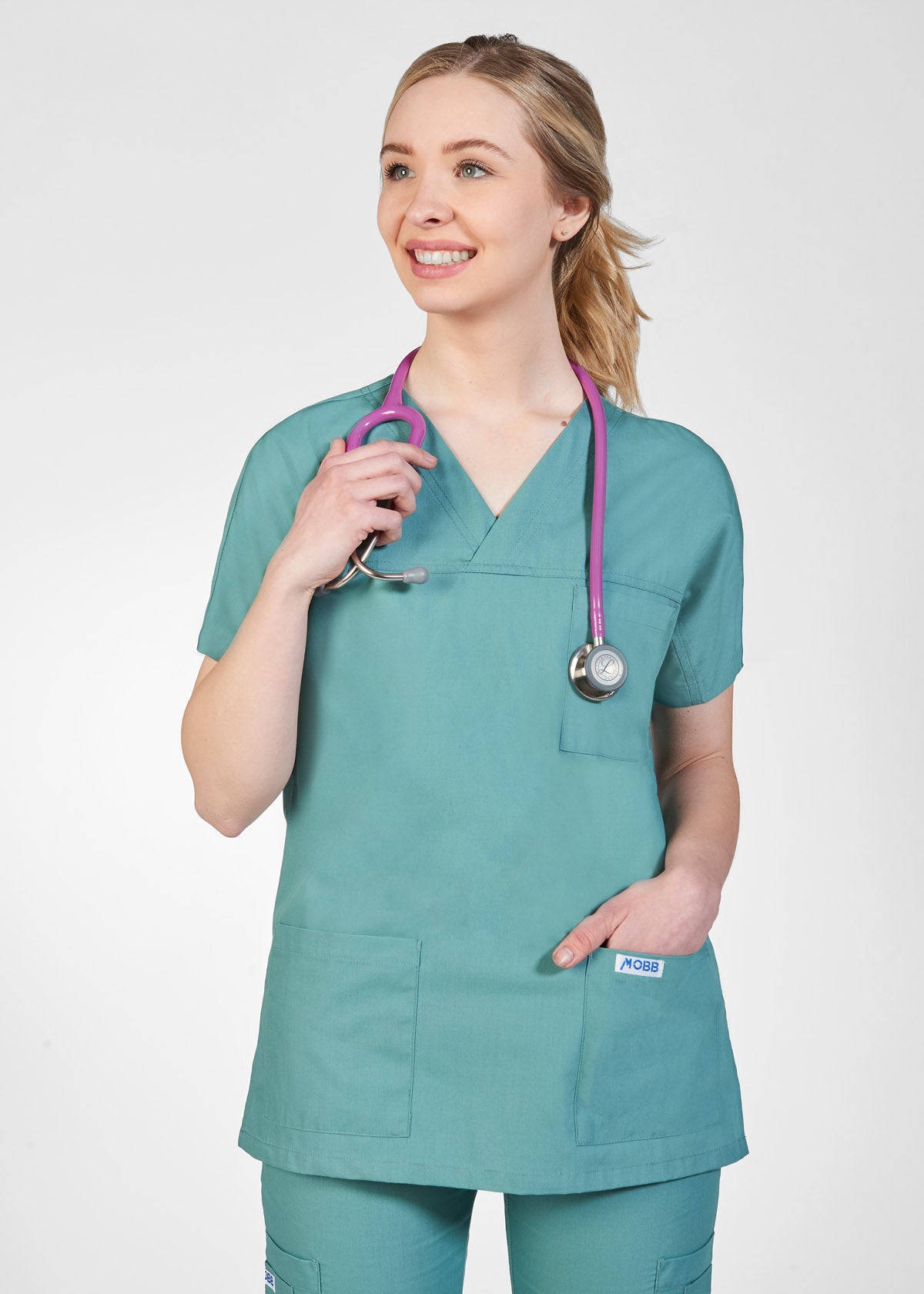 308T 3 Pocket V-Neck Scrub Top