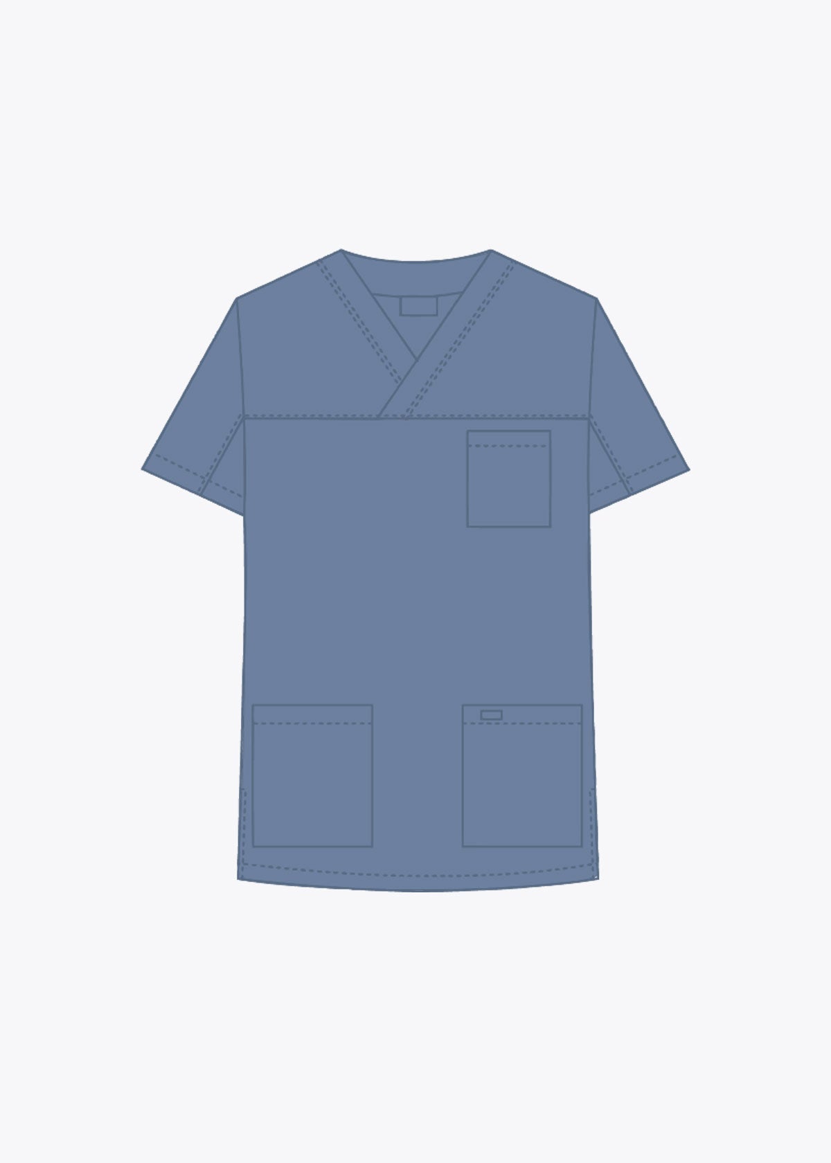 308T 3 Pocket V-Neck Scrub Top