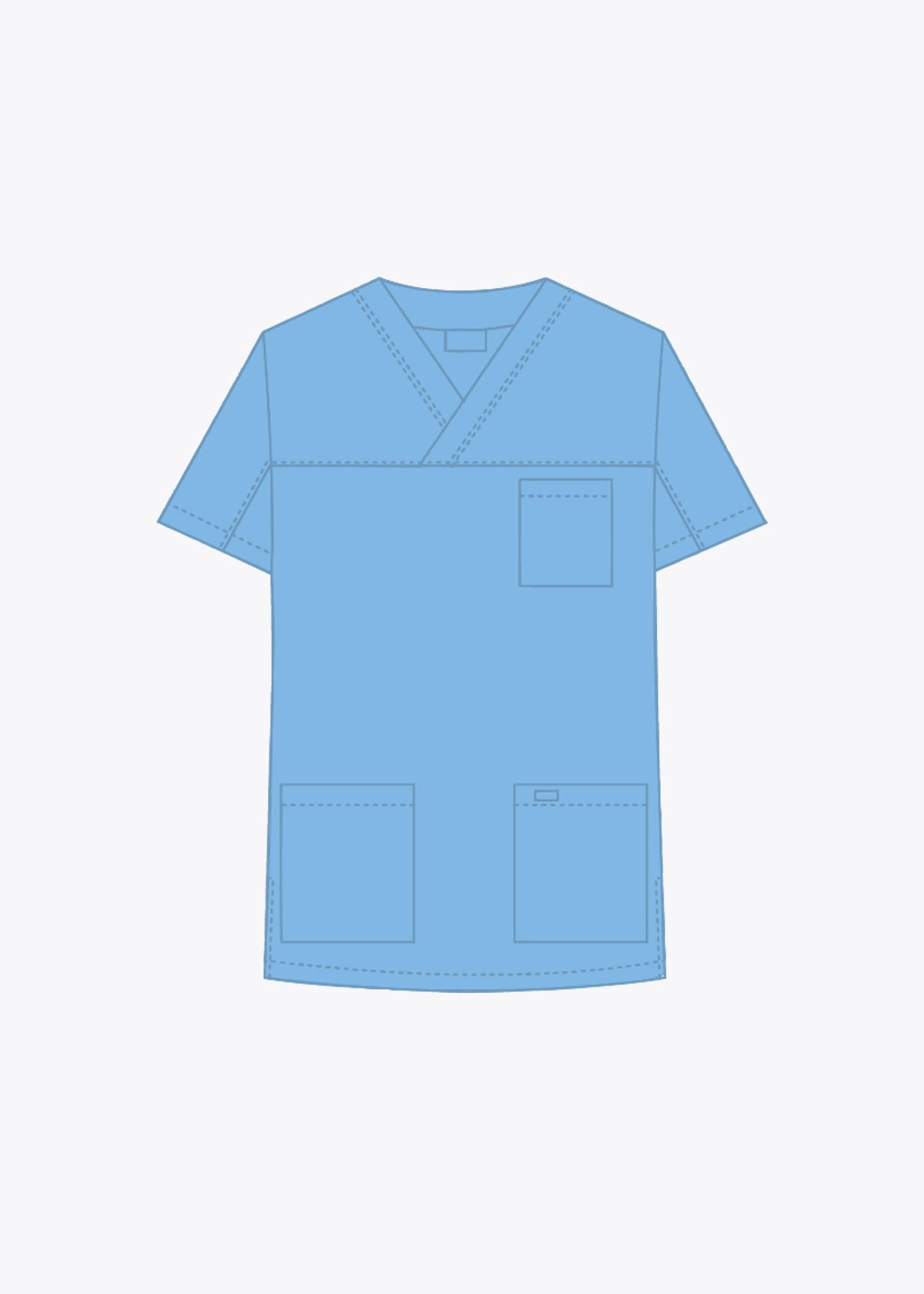 308T 3 Pocket V-Neck Scrub Top