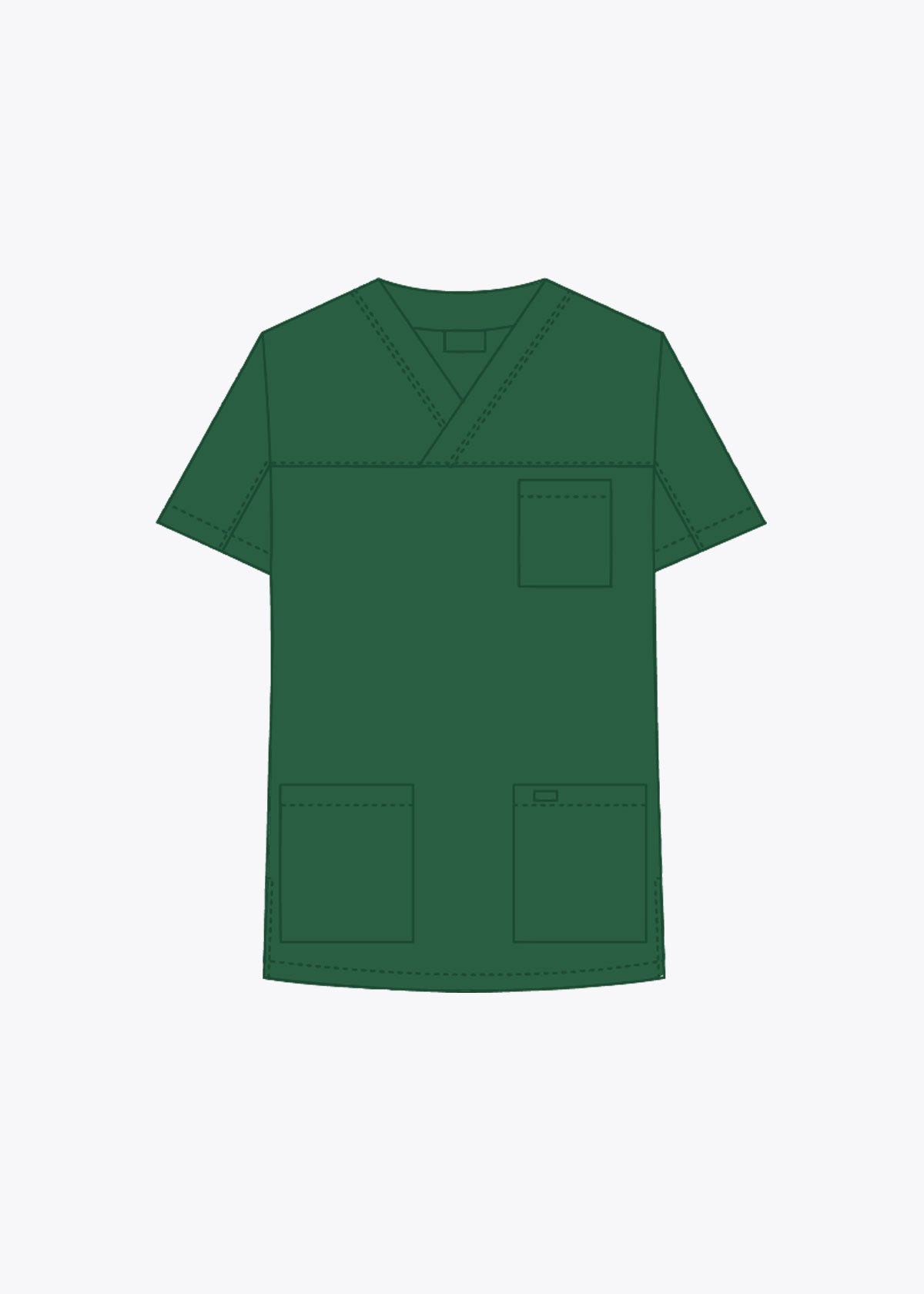 308T 3 Pocket V-Neck Scrub Top