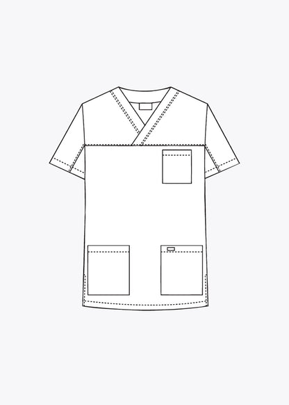 308T 3 Pocket V-Neck Scrub Top