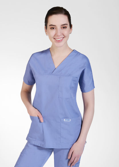 308/312 V-Neck Three Pocket Dolman Sleeve Flip Flap Scrub Set