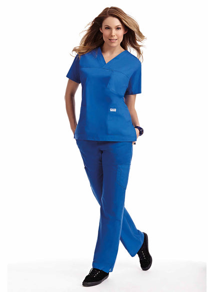 308/312 V-Neck Three Pocket Dolman Sleeve Flip Flap Scrub Set