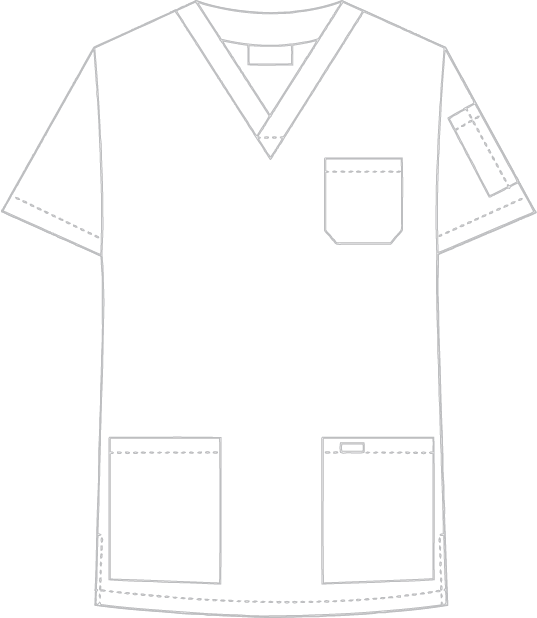 310T Unisex V-Neck Scrub Top