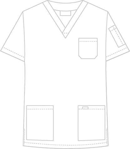 310T Unisex V-Neck Scrub Top