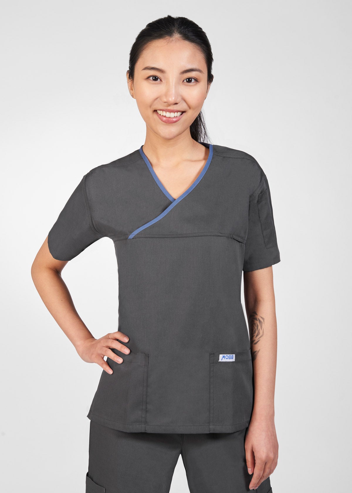 323T Criss Cross Scrub Top