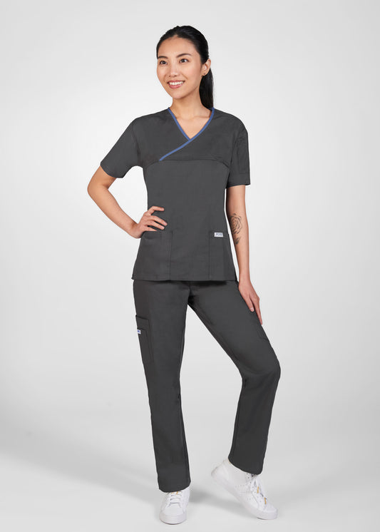 323/312 Criss Cross Flip Flap Scrub Set