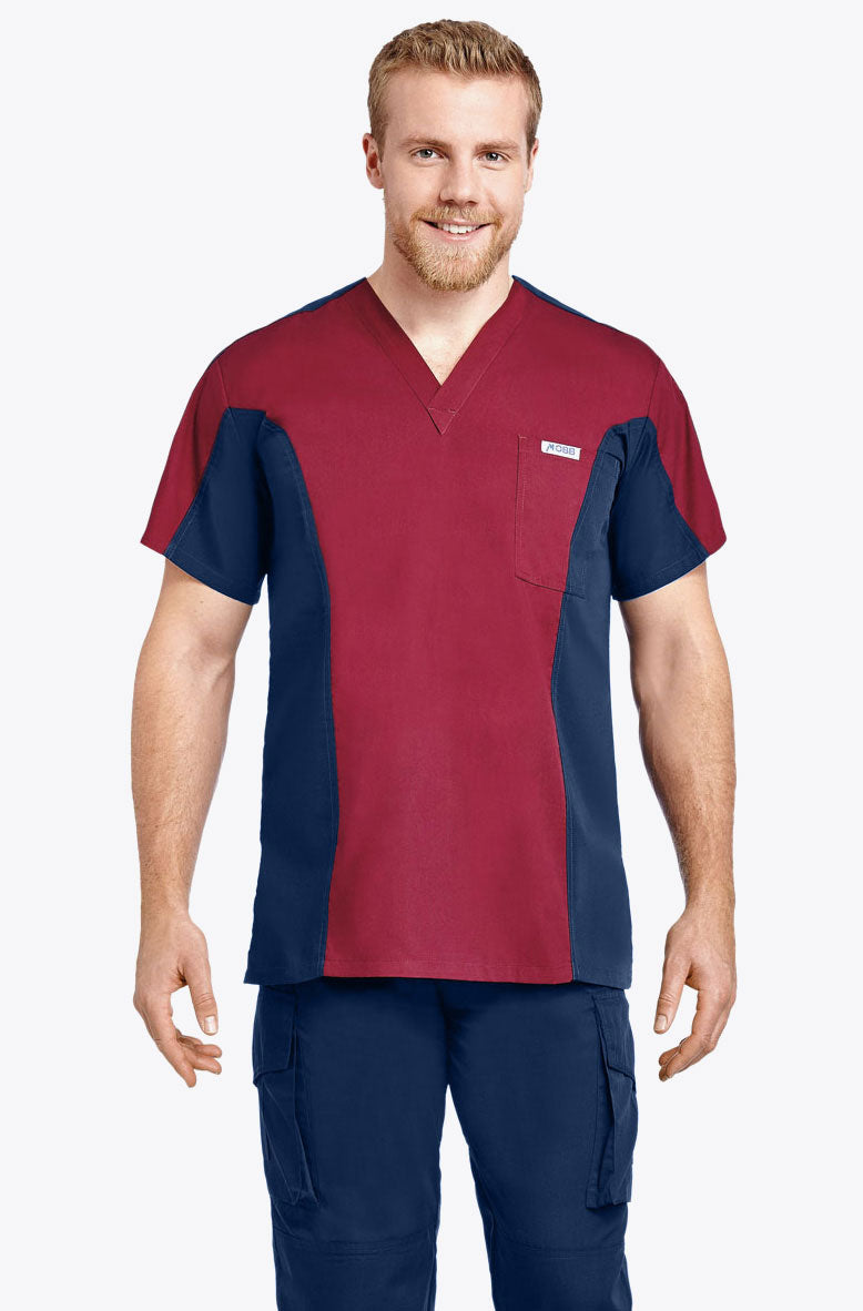 409T Men's Two Tone Scrub Top