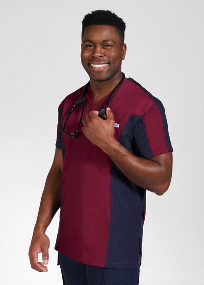 409T Men's Two Tone Scrub Top