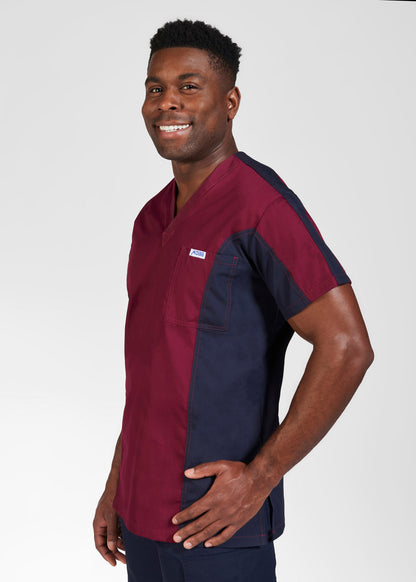 409T Men's Two Tone Scrub Top