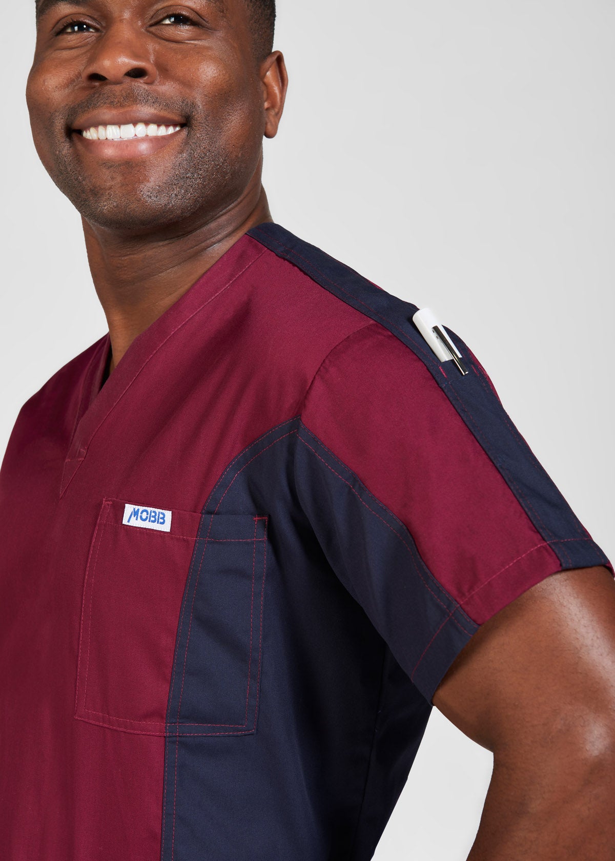 409T Men's Two Tone Scrub Top