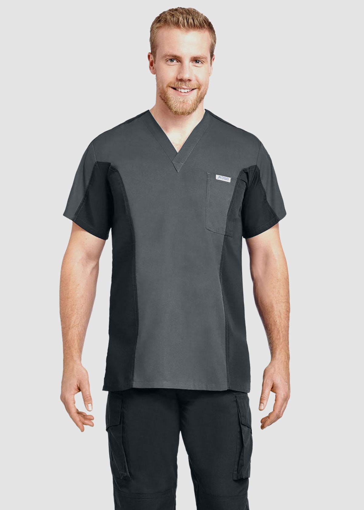 409T Men's Two Tone Scrub Top