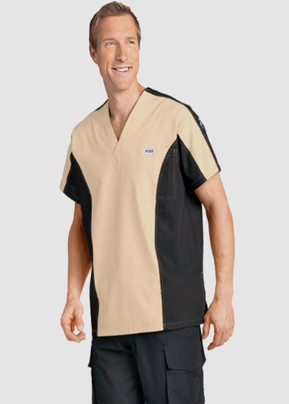 409T Men's Two Tone Scrub Top