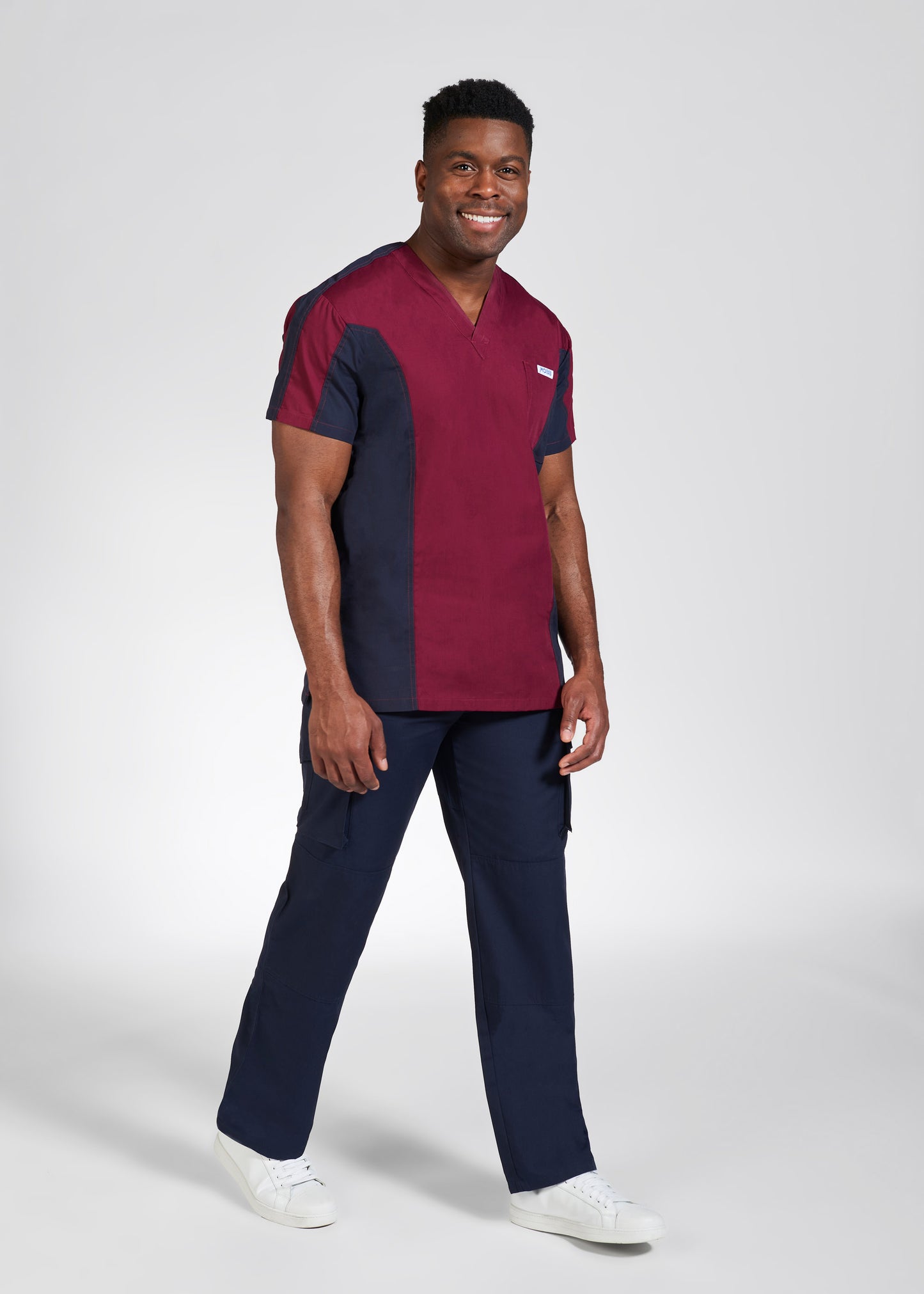 409/409 Men's Two Tone V-Neck Scrub Set