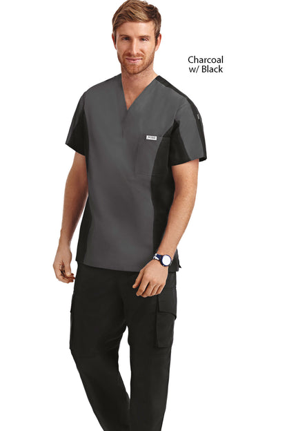 409/409 Men's Two Tone V-Neck Scrub Set