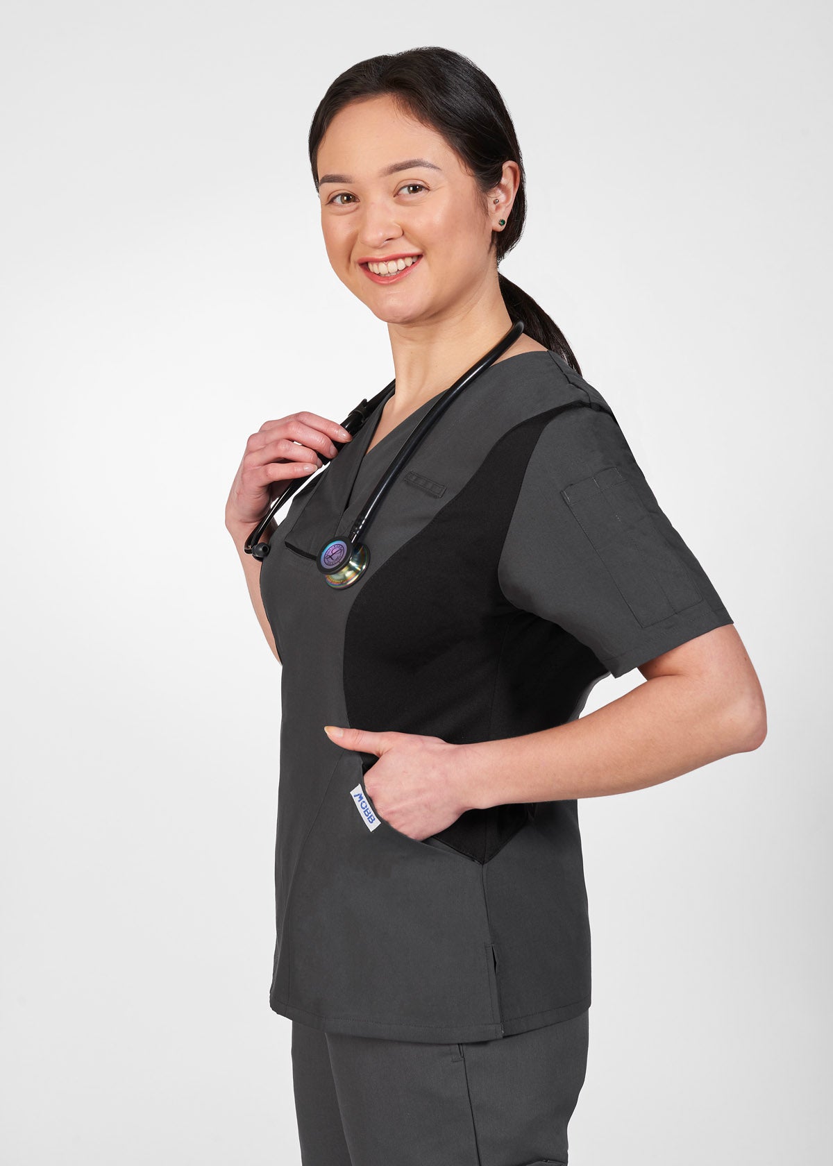 424T Active Flexi V-Neck Scrub Top