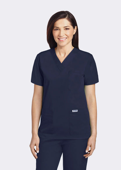 520T Solid V-Neck Scrub Top