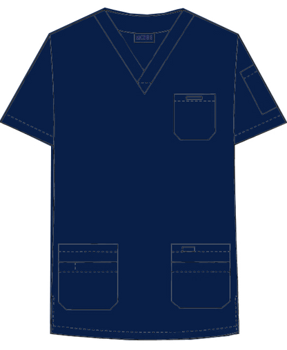 520T Solid V-Neck Scrub Top